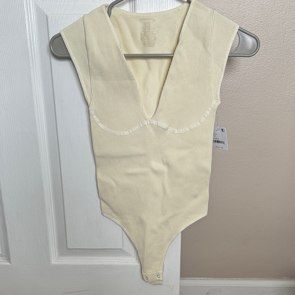 Free People light yellow Bodysuit